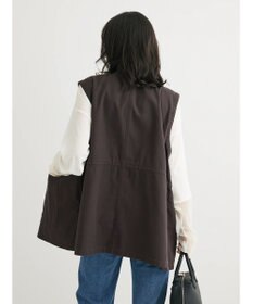 Green Parks 袖チュールドッキングシアープルオーバー