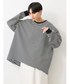 AMERICAN HOLIC 刺繍ロゴミニ裏毛ボートネックチュニック