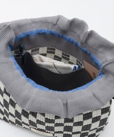 TRICOTE チェッカー巾着ポーチショルダー