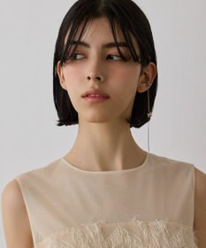 GRACE CONTINENTAL シアーフリンジノースリーブ