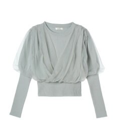 earth music&ecology チュールドッキングニットプルオーバー