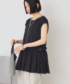 AMERICAN HOLIC 汗染み防止・異素材ペプラムプルオーバー