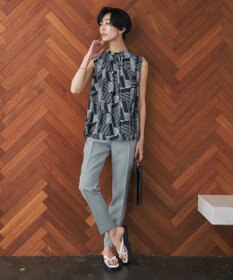 ICB 【WEB限定カラーあり】 Back Satin Amunzen ノースリーブブラウス