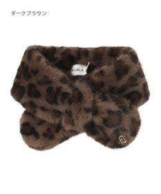 MOONBAT FURLA（フルラ）プチリボンマフラー  アーチロゴ フェイクファー