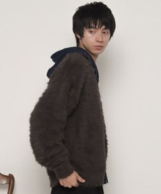 WEGO 【ユニセックス着用ITEM】フェザーニットボタンシャツ