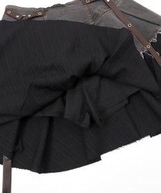 WEGO イレギュラーヘムデニムスカパン