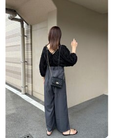 Green Parks AnriettMusee カットジャガードタックブラウス