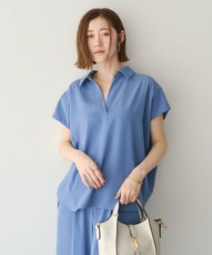 YECCA VECCA 【接触冷感】COOLスキッパーブラウス