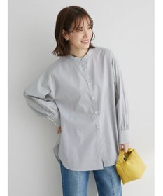 Green Parks パール釦ストライプシャツ