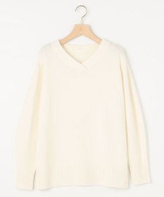 組曲 【WEB限定】ウールカシミヤミックスVネック ニット