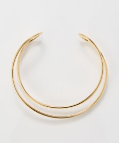 Phoebe 【金属アレルギー対応】ツインカレントカフバングル　ゴールド/ニッケルフリー