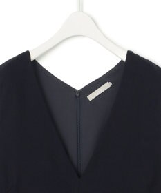 ICB L 【洗える】ライトダブルクロス Vネックワンピース