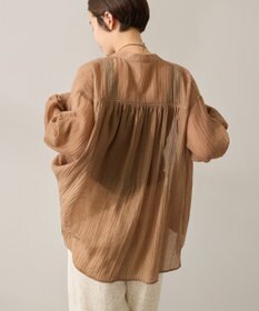 AMERICAN HOLIC 楊柳シアーバンドカラーシャツ