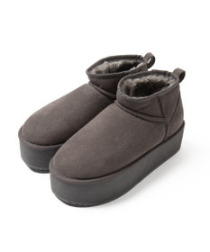 WEGO 【暖かい】厚底ショートFムートンブーツ