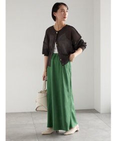 Te chichi 【WEB限定カラーあり】ペーパータッチヤーン2wayメッシュニット