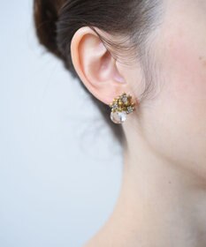 monshiro ウィンターコスモスグラスピアス