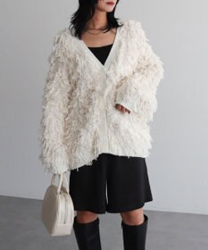 Green Parks フリンジニットカーディガン