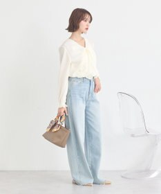 earth music&ecology フロントツイストブラウス