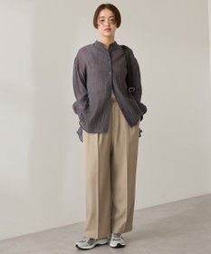 AMERICAN HOLIC 楊柳シアーバンドカラーシャツ