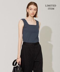 ICB L 【WEB限定・洗える】 ブロードステッチリブ タンクトップ