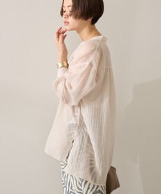 AMERICAN HOLIC 楊柳シアーバンドカラーシャツ