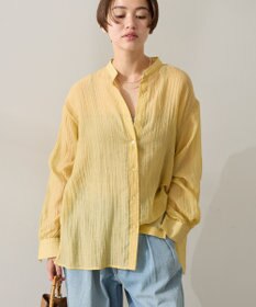 AMERICAN HOLIC 楊柳シアーバンドカラーシャツ