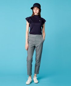 23区GOLF 【WOMEN】【吸水速乾】フレアスリーブ モックネックシャツ