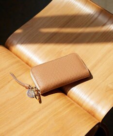 TOPKAPI 【TREASURE TOPKAPI】クロスエンボス レザー L字ファスナー 長財布