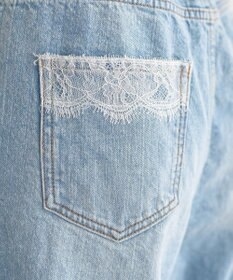 earth music&ecology ポケットレースデニムパンツ