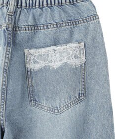 earth music&ecology ポケットレースデニムパンツ