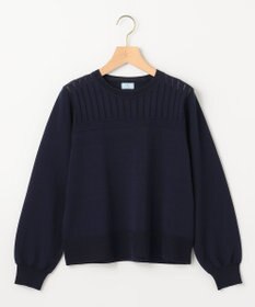 組曲 透かし柄 ニットプルオーバー