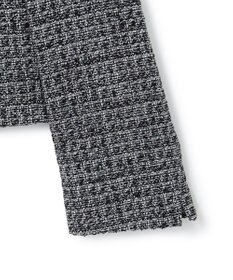 23区 【セットアップ対応】シャインツイードストレッチ ノーカラー ジャケット