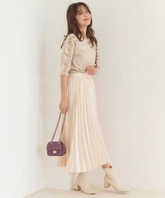 Feroux サテン プリーツスカート