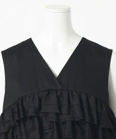 23区 L 【GOLD LABEL】コットンサテン フリルブラウス