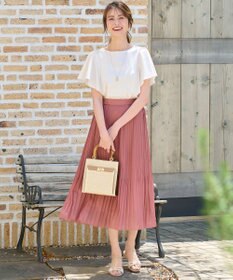 ANY SIS L 【洗える】シフォンプリーツ スカート