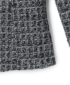 23区 S 【セットアップ対応】シャインツイードストレッチ ノーカラー ジャケット