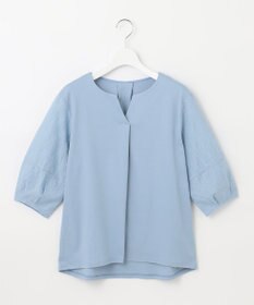 J.PRESS LADIES 【WEB限定カラーあり・接触冷感・UVケア】 スムースジャージー キーネック カットソー