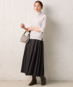 組曲 MINA六分袖タートルネック ニット