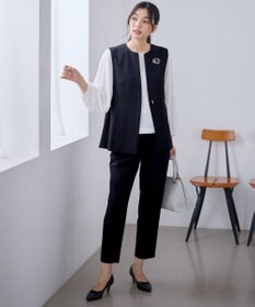 ANY L 【3SET】きちんと見え3点コーデセット（ブラウス＋ジレ＋パンツ）