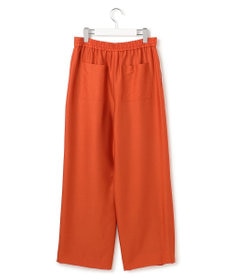 ICB 【洗える】ウールワッシャーツイル ワイドストレートパンツ