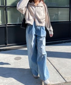 WEGO スエードポンチクロップドトラックジャケット