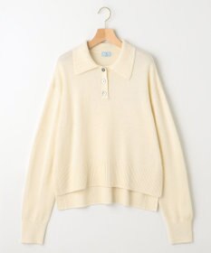 組曲 カシミヤブレンドバルキーポロ ニット