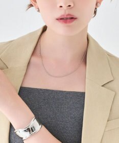 Phoebe 【金属アレルギー対応】リンキービーンデザインチェーンネックレス　シルバー　ニッケルフリー