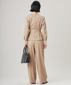 自由区 L 【セットアップ対応・洗える】ドレープツイルワイド パンツ