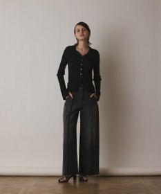 GRACE CONTINENTAL ビジューリブニットトップ