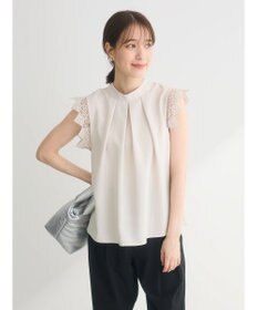 Green Parks ・ＥＬＥＮＣＡＲＥ　ＤＵＥ　リネンライクレースブラウス
