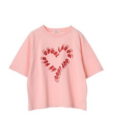 earth music&ecology ラメ刺繍ハートロゴＴ