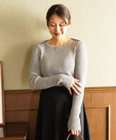 TOQUE 〈大草直子さんアドバイザー〉ベビーアルパカ ミドルゲージ ボートネックニット