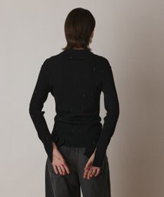 GRACE CONTINENTAL ビジューリブニットトップ