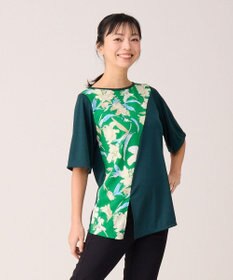 Chacott フラワープリントワンピースＴシャツ